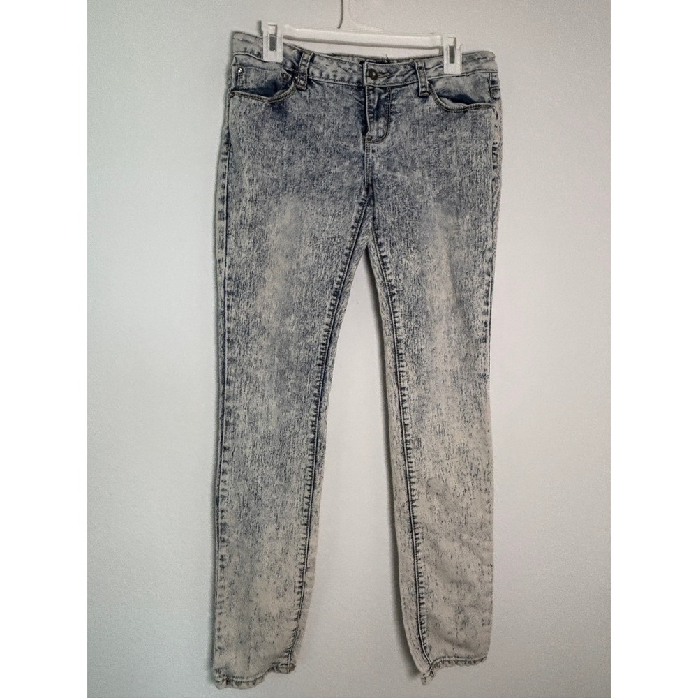 Sizzle Jeans Womens Size 5 Acid Wash Skinny Denim Light Blue Stretch Slim Fit